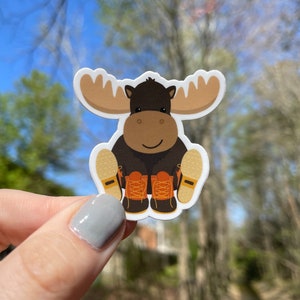 Maine moose sticker | Waterproof vinyl sticker | Cute animal sticker | Maine sticker | Bean boots sticker