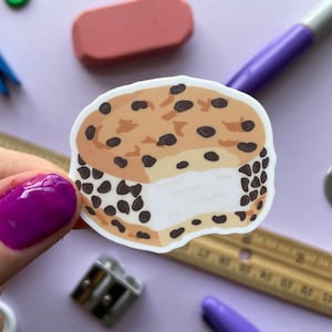 Ice cream cookie sandwich sticker | Waterproof vinyl stickers | Ice cream sticker