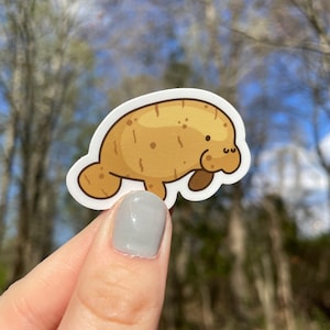 Floaty potatotee sticker | Manatee sticker | Waterproof vinyl sticker