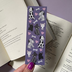 Black & White Dogs Bookmark | Dog lover bookmark