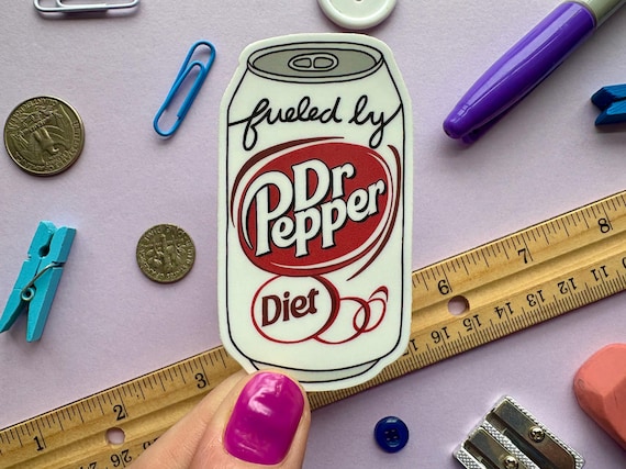 Fueled by Diet Dr. Pepper sticker | Waterproof vinyl sticker | Soda sticker