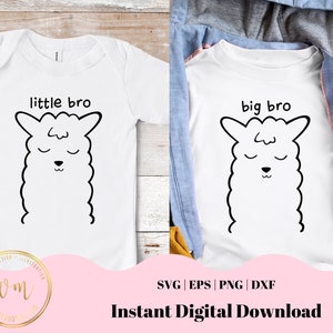 Big Bro Little Bro Design Duo | SVG Cut File For Silhouette and Cricut | Broers | Kinderen | Baby