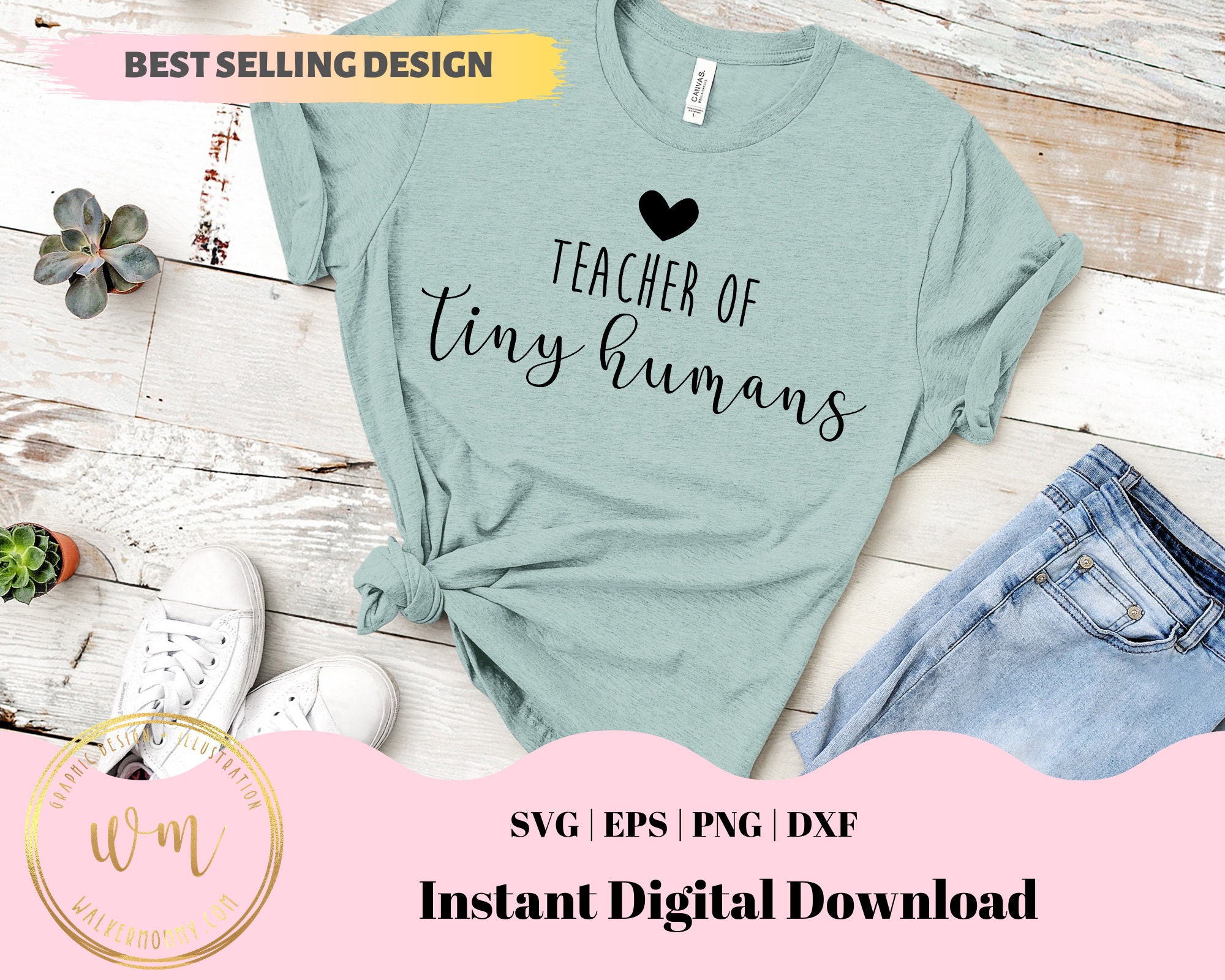 Download Teacher Of Tiny Humans Design Teaching SVG Cut File png | Etsy