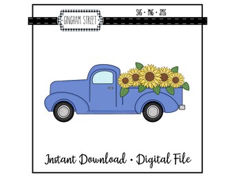 Free Free 271 Vintage Truck With Sunflowers Svg SVG PNG EPS DXF File