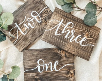 Wood Table Numbers - Wedding Table Numbers - Rustic Wood Numbers - Wedding Place Setting Numbers - Rustic Wedding Decor - Table Numbers