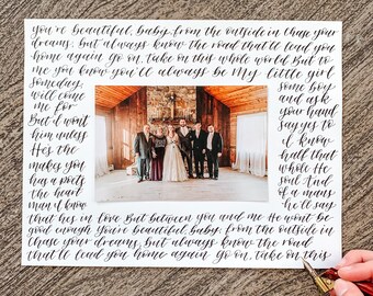 Father of the Bride Picture Gift - Picture Frame for Father of the Bride - Father Daughter Dance Song for Picture Frame - Gift for Father