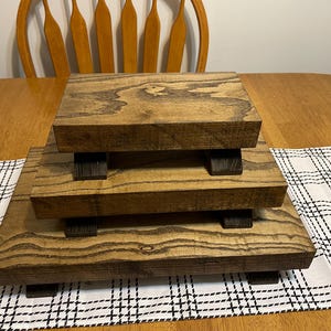 Rustic Home Decor Table Riser Rustic Candle Display Riser Farmhouse ...