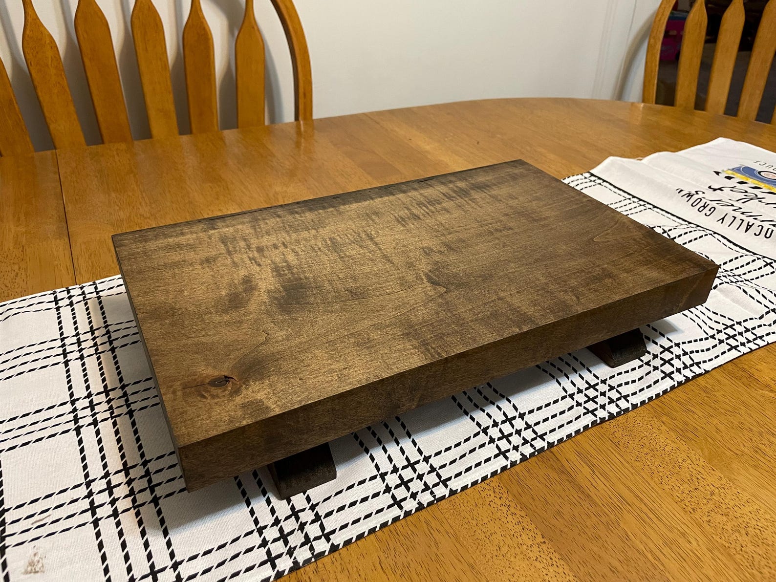 Rustic Table Riser Wooden Pedestal Farmhouse Countertop Tray Candle ...