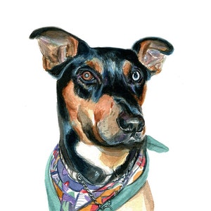 Pet Portrait Painting Pet Gift Pet Painting Dog Portrait Watercolor Pet Portrait