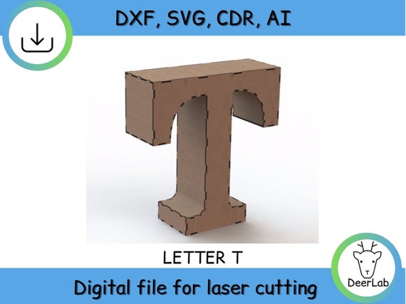 T box letter 3d monogram transparent glass figure Vector Image