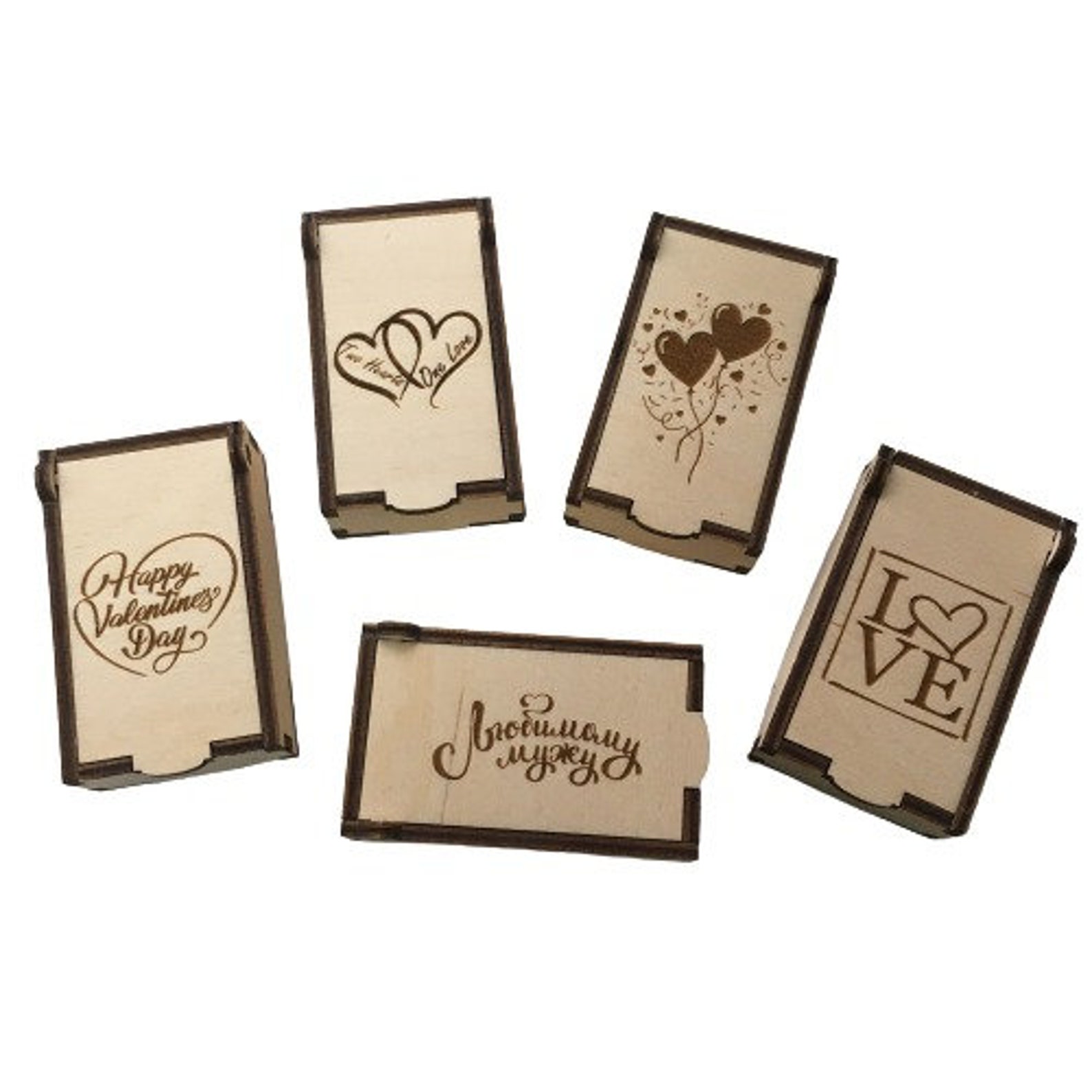 Laser cut Valentines day files Gift Box Heart. Vector DXF Etsy