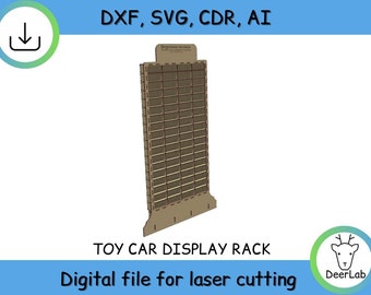 Car rack, Parking for Hot Wheels vector cut file, Storage for car vector model cnc file, Cnc pattern, Vector for CNC