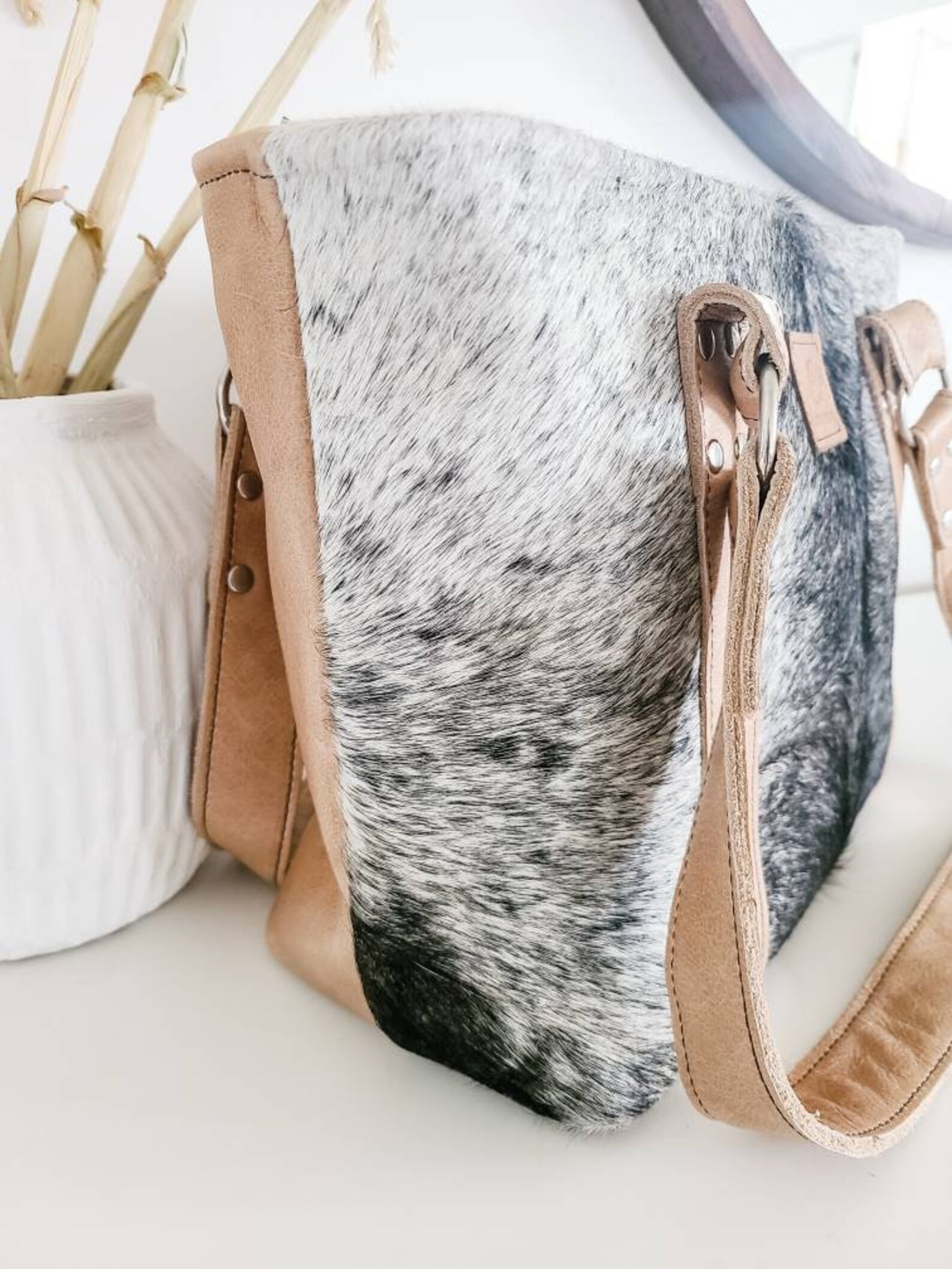 Beautiful Hair on Cowhide Leather Handbag. Authentic Cow Hide Etsy Canada