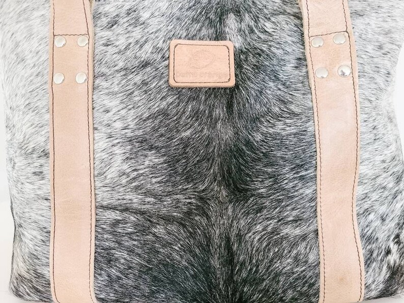 Beautiful hair on cowhide leather handbag. Authentic cow hide Etsy