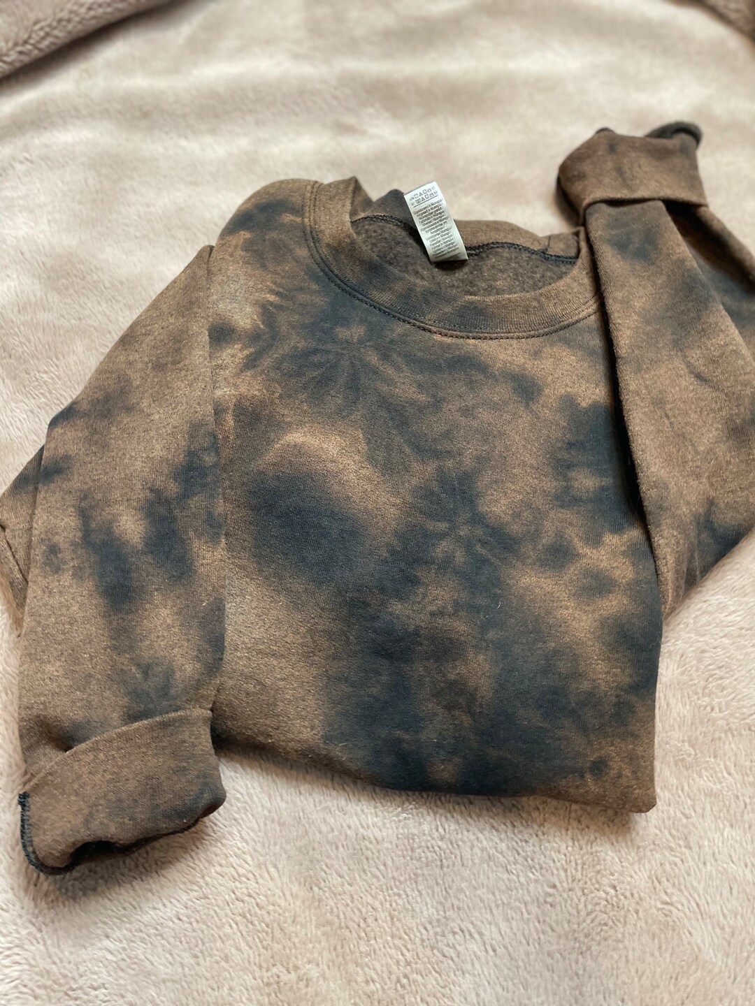 reverse tie dye black shirt