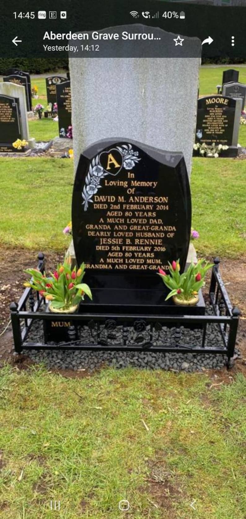 Grave Surround Wrought Iron Uk Only Etsy