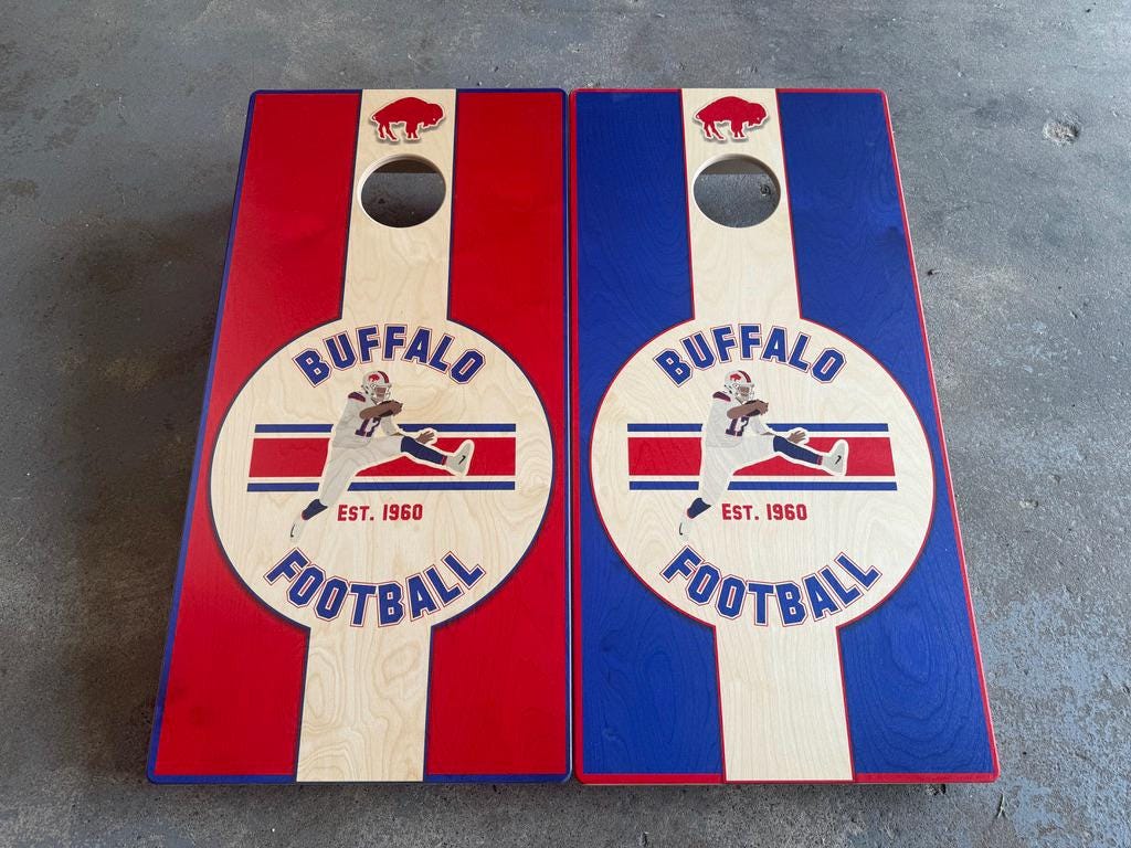 Buffalo Bills Bills Mafia (2PCS) Cornhole Board Wraps Decals Vinyl