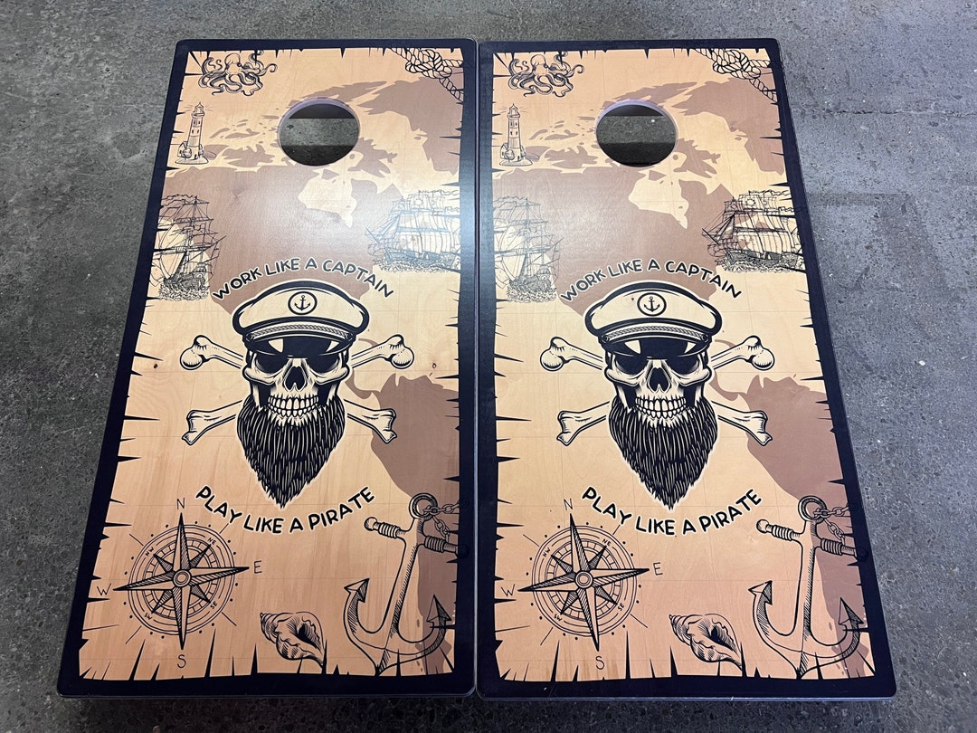 Party Like a Pirate Cornhole Boards - Etsy