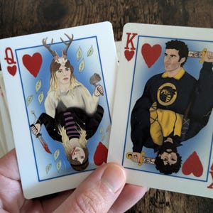 Yellowjackets waterdichte vinylstickers Nat Judge Executioner/Coach Ben Scott King of Hearts speelkaartverzamelaars gewei hartenkoningin