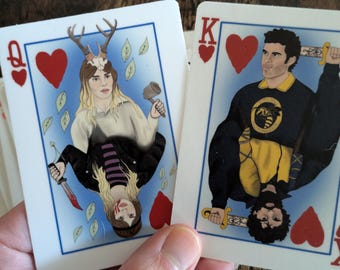 Yellowjackets  Vinyl Waterproof Stickers Nat Judge Executioner/Coach Ben Scott King of Hearts Playing Card collectors antler queen of hearts