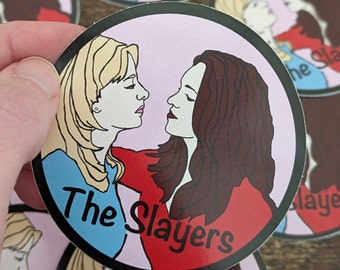 The Slayers Buffy Summers e Faith Lehane Buffy l'ammazzavampiri Adesivo: Queer Buffyverse Fandom Girl Gang, cattive ragazze, girl power della tv anni '90