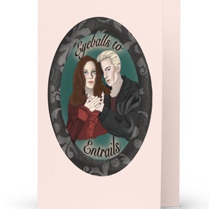 Spike and Drusilla Buffy the Vampire Slayer Eyeballs to Entrails Blank Inside Greeting card Valentine's, Anniversary, Wedding, Birthday