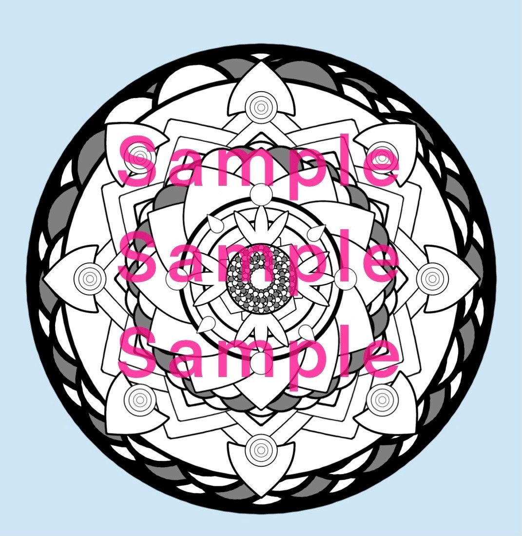 10 Unique Printable Mandalas for Coloring - Etsy
