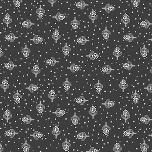 Along the Fields - Hyacinth - Onyx Fabric - Cotton + Steel - 100% Cotton