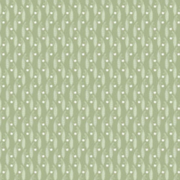 Sweet Pea Green - Songbird Serenade Collection by Sheri McCulley - Poppie Cotton - 100% Cotton