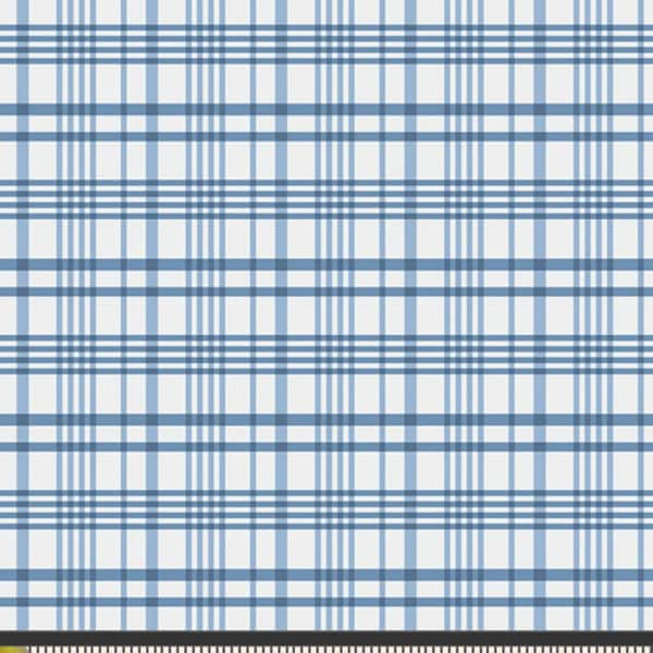 Happy Plaid Periwinkle by Maureen Cracknell - Storyteller Plaids Collection - Art Gallery Fabrics