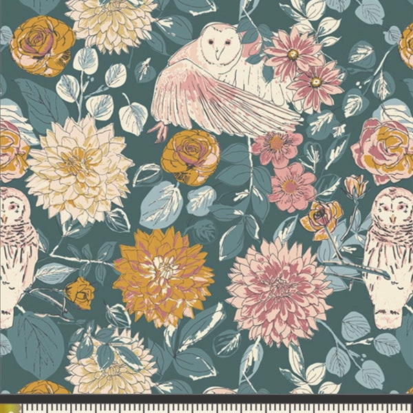 Owl Things Floral by Sharon Holland - Willow Collection - Art Gallery Fabrics - 100% Cotton