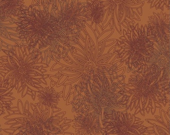Russet Orange - Floral Elements by Gallery Fabrics - 100% Cotton