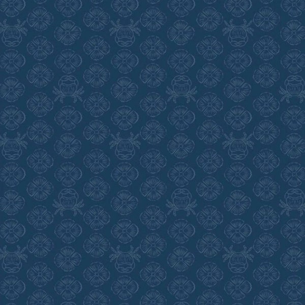 Concealed Crab Midnight Blue by Cassandra Connolly - Sound of the Sea Collection - Lewis and Irene Fabrics