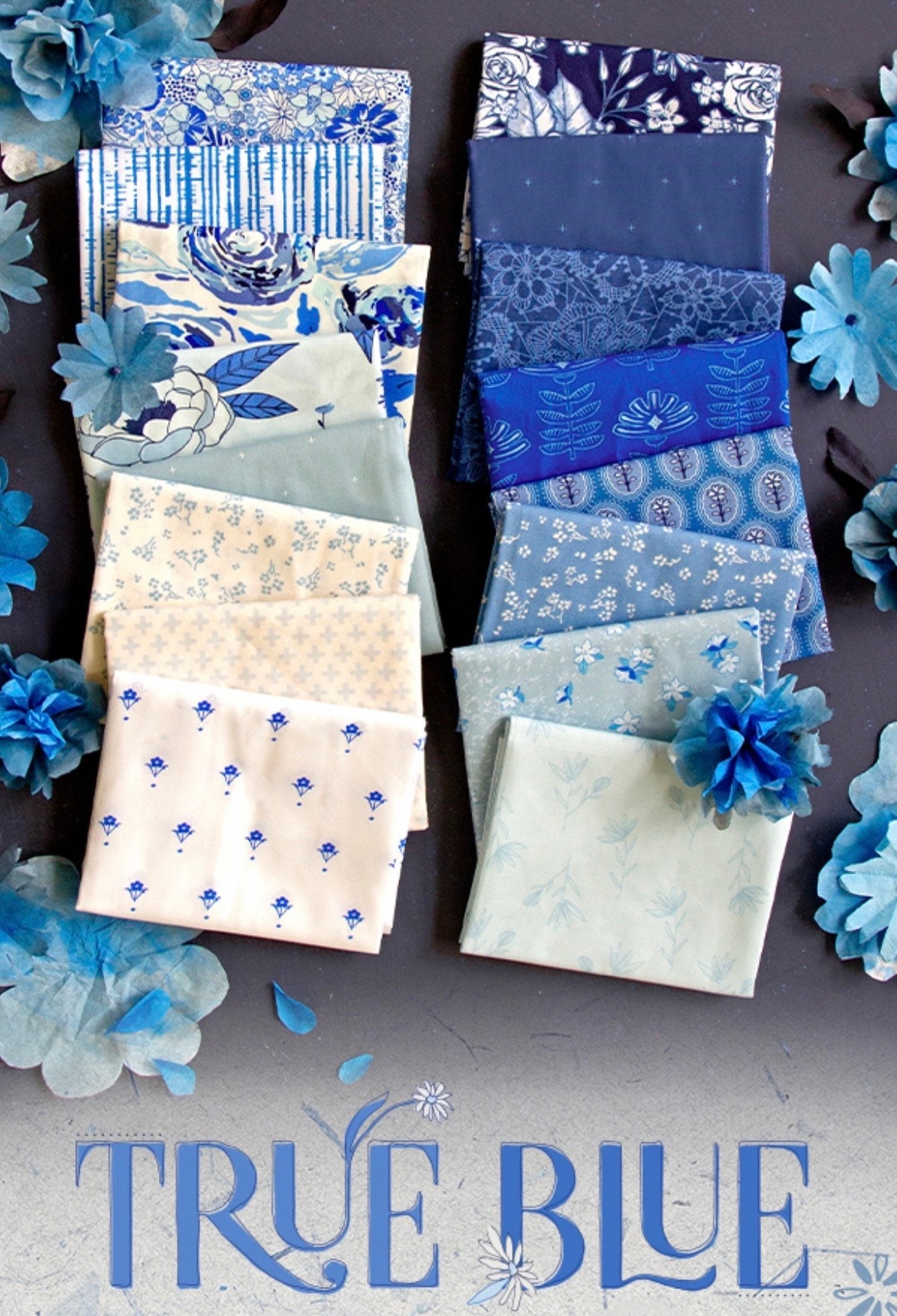 True Blue Fat Quarter Bundle | Maureen Cracknell | 16 FQs