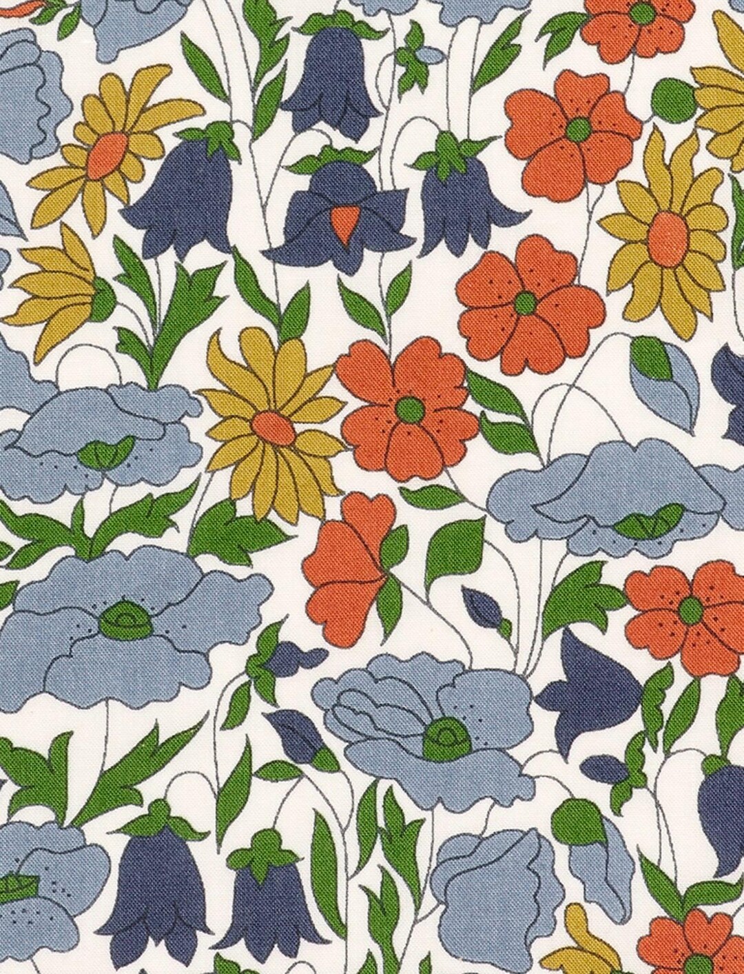 Poppy and Daisy - Brown - Tana Lawn - Classic Collection - Liberty of ...