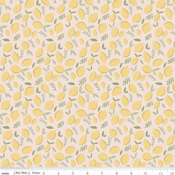 Daybreak Lemons Blush by Cotton + Joy - Daybreak Collection - Riley Blake - 10% Cotton