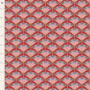 Tasselflower Red - Pie in the Sky Collection - Tilda Fabrics