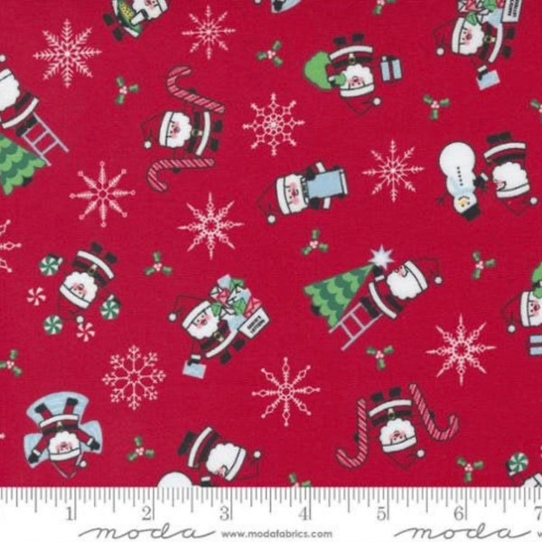 Santa - Candy Cane Lane Collection by April Rosenthal - Moda Fabrics - 100% Cotton