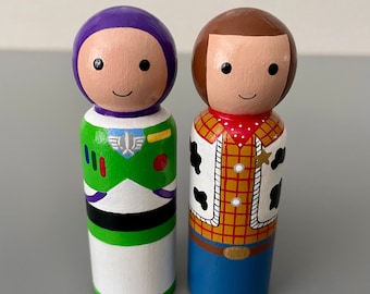 Hand Painted Toy Story Peg Dolls
