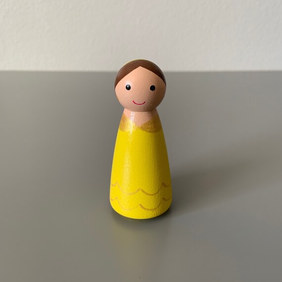 Belle Princess Peg Doll | Etsy