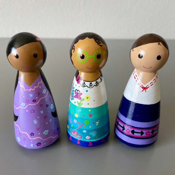 Madrigal Sisters Peg Doll Set | Mirabel | Isabela | Luisa