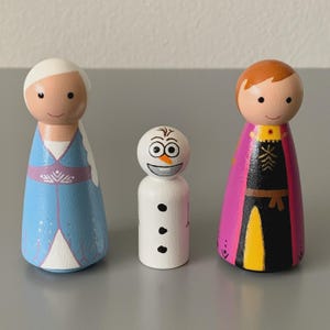 Hand Painted Frozen Inspired Peg Dolls image 9