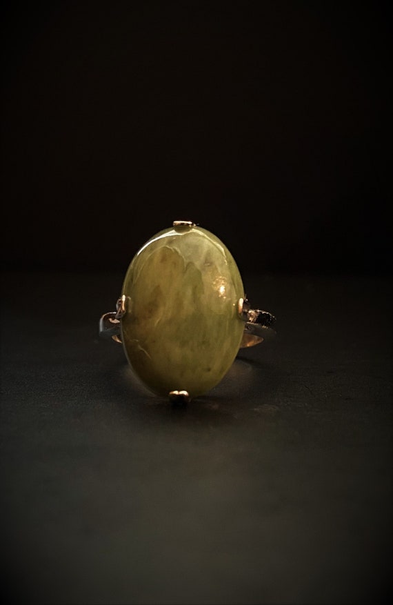 Antique Green Stone Ring