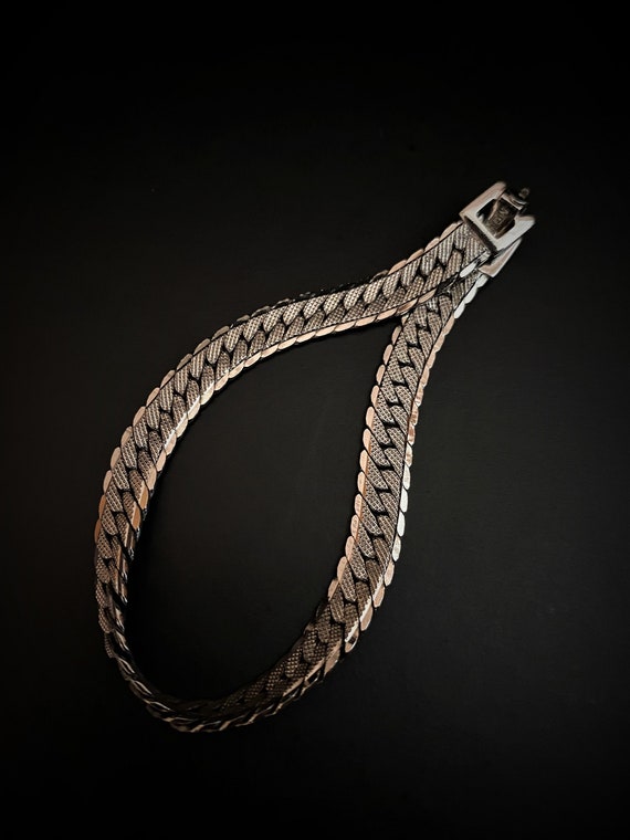 Beautiful Silver Braided Bracelet - image 1