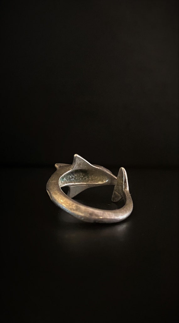 Gorgeous Sterling Silver Dolphin Wrap Ring (Size … - image 2