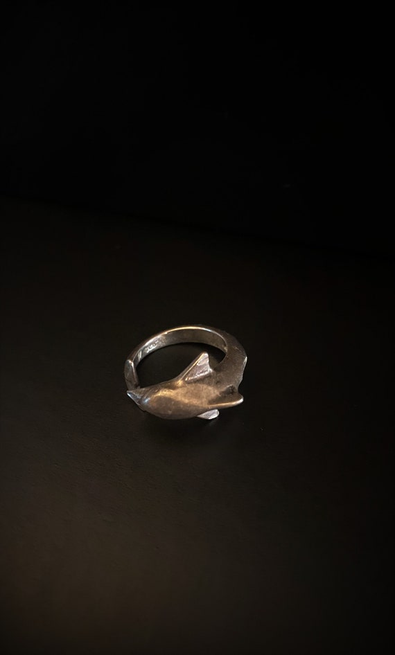 Gorgeous Sterling Silver Dolphin Wrap Ring (Size … - image 3