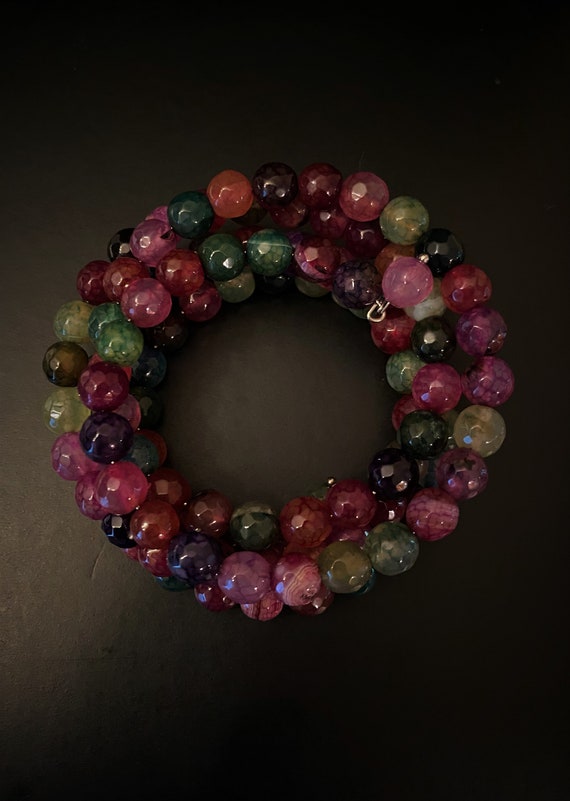 Multicolored Beaded Vintage Bracelet - image 3