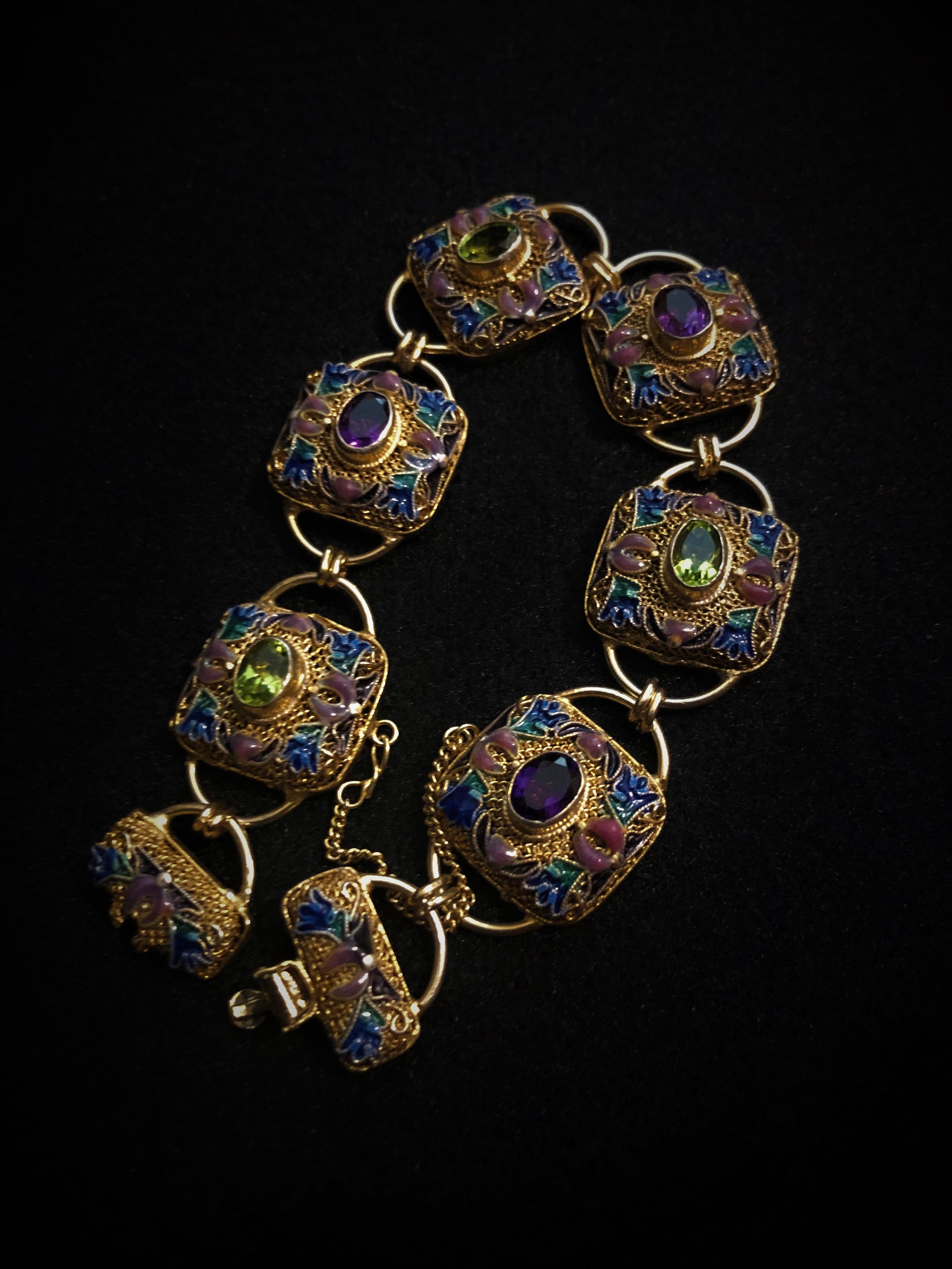 Rare Colorful Mongolian Style Sterling Bracelet - Etsy Singapore