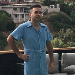 James Bond Blue Terrycloth Goldfinger Romper French Terry Jumpsuit Pool Beach Cover up Unisex Etsy Sweden
