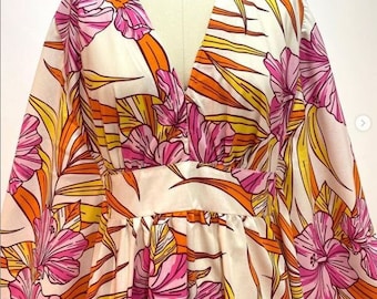 Tropical Caftan - Pink Orange